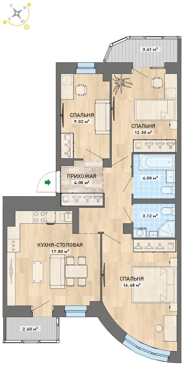 план квартиры.
