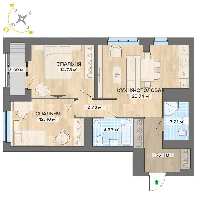 план квартиры.