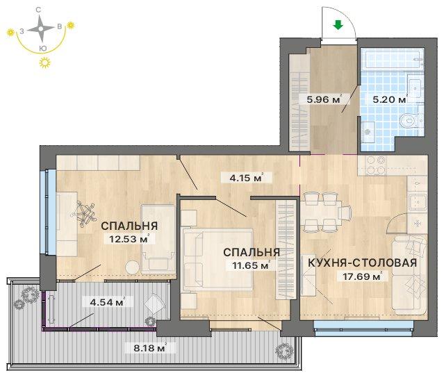 план квартиры.