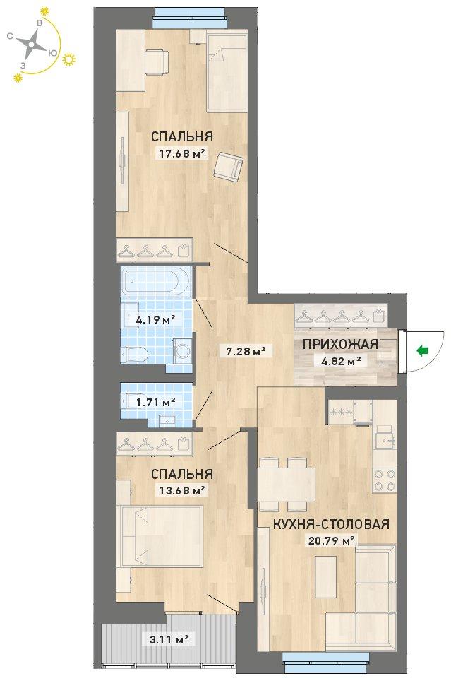 план квартиры.