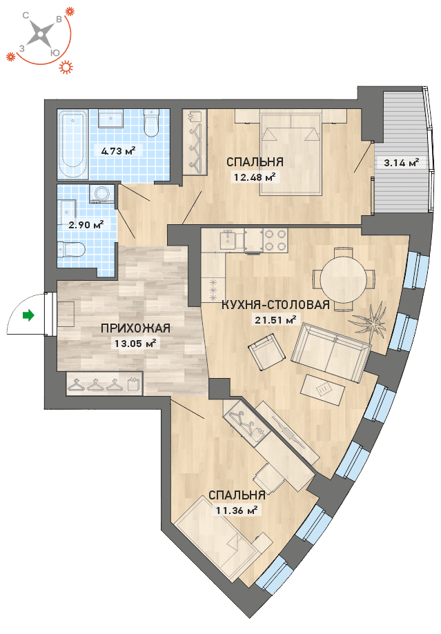 план квартиры.