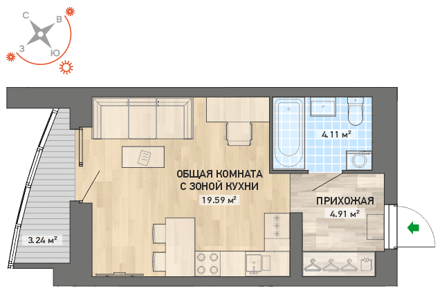 план квартиры.
